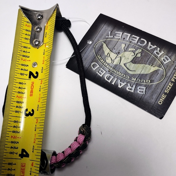 Duck Commander: Braided Bracelet Pink/Black/Brown Camo Adjustable Sliding Knots - Picture 11 of 11
